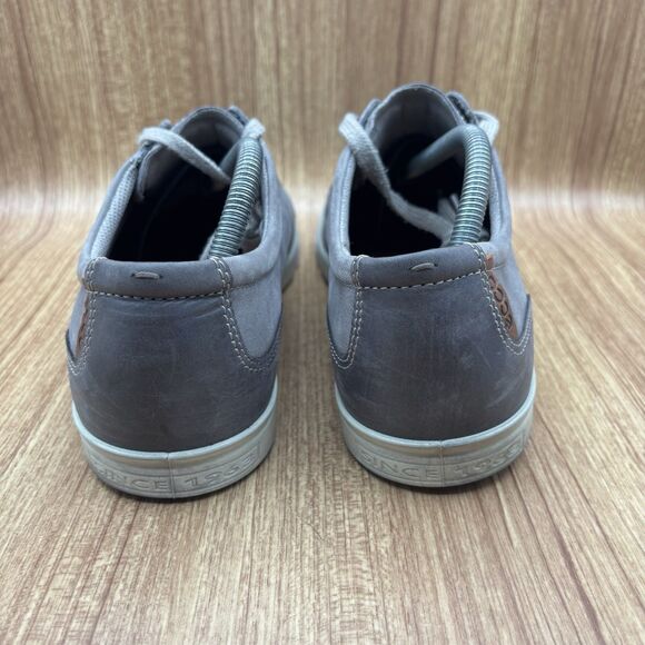 ECCO Collin 2.0 Leather Sneaker Men Grey Casual Perforated Lace Up EU 44 US 10.5 - Picture 5 of 8